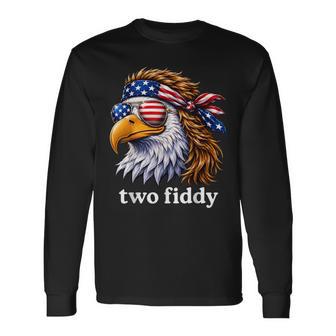 Patriotic Eagle Two Fiddy 4Th Of July Anniversary Us Long Sleeve T-Shirt - Thegiftio UK