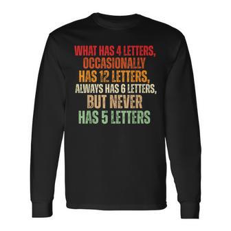Riddle Wordplay Joke For Grammar Nerds And Teachers Long Sleeve T-Shirt - Thegiftio UK