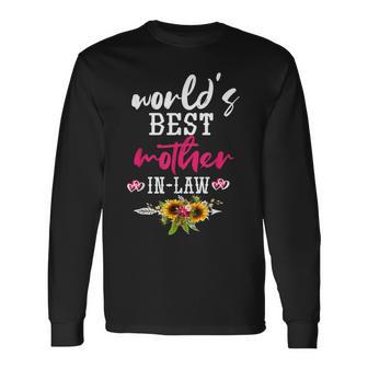 Worlds Best Mother-In-Law For Long Sleeve T-Shirt - Thegiftio UK