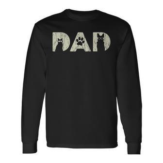 Fur Dad Pet Lover For Cat Dad And Dog Dad Dog Cat Long Sleeve T-Shirt - Monsterry