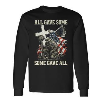 All Gave Some Some Gave All Patriotic Veteran Long Sleeve T-Shirt - Thegiftio UK