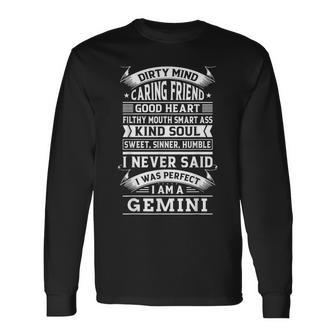 Géminis Zodíaco Definición De Carácterigno De Estrella Camiseta de manga larga - Regaloses
