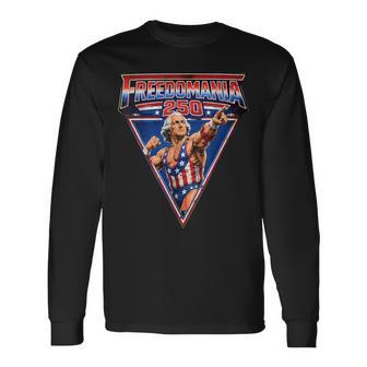 George Washington Freedomania 250 Years 4Th Of July Long Sleeve T-Shirt - Thegiftio UK