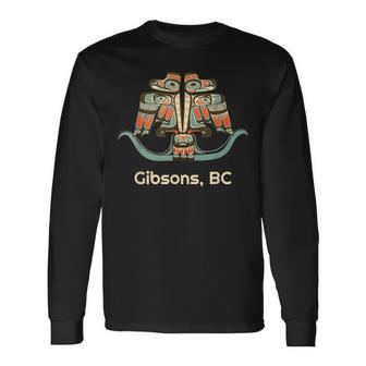 Gibsons ブリティッシュコロンビア サンダーバード バードウォッチング 長袖Tシャツ - Kawaiitshirt