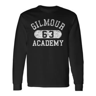 Gilmour Academy 63、ヴィンテージグラフィックが着用するクラシックロック 長袖Tシャツ - Kawaiitshirt