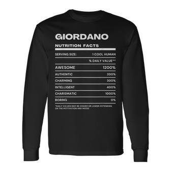 Giordano 栄養成分表示 長袖Tシャツ - Kawaiitshirt