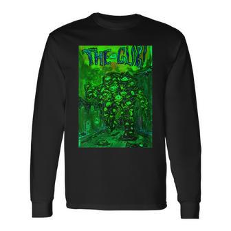 The Glob ビンテージ映画ポスター ホラー ゴス ハロウィン 長袖Tシャツ - Kawaiitshirt