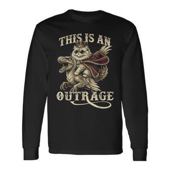 Goddammit Donut This Is An Outrage Princess Cat Meme Long Sleeve T-Shirt - Thegiftio UK