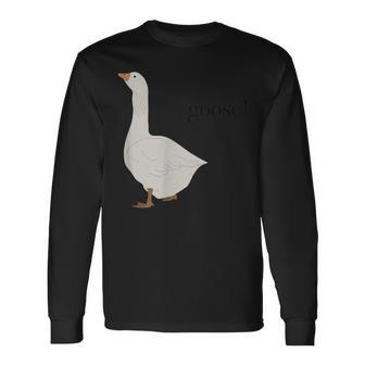 Goose ガチョウ メンズ レディース キッズ ボーイズ ガールズ 池 長袖Tシャツ - Kawaiitshirt