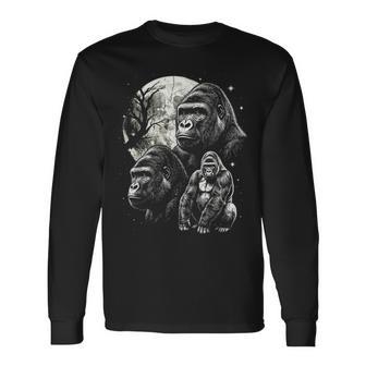 Gorilla Monkey 90年代スタイル ヴィンテージ 美学 Y2k ゴリラ 長袖Tシャツ - Kawaiitshirt