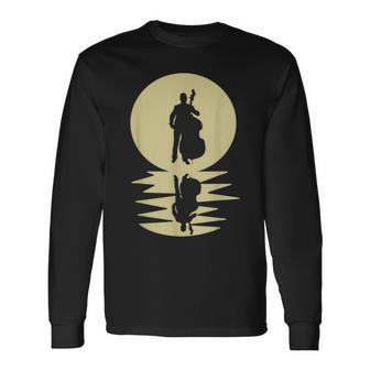 Gran Contrabajo Luna Regalo Música Camiseta de manga larga - Regaloses
