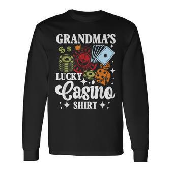 Grandma's Lucky Casino Gambling Granny Long Sleeve T-Shirt - Thegiftio UK