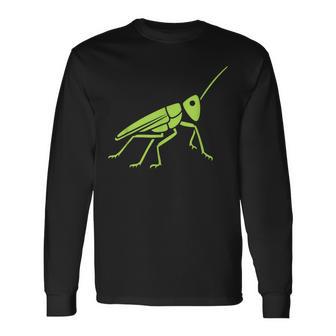 Grasshopper ミニマリストのバッタかわいい昆虫小さなバッタ 長袖Tシャツ - Kawaiitshirt