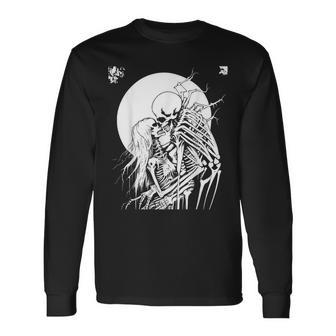 Grindcore オカルトホラースカルアート デスメタル スラッシュメタル 長袖Tシャツ - Kawaiitshirt
