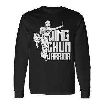 Guerrier Wing Chun Chasseur Formation Arts Martiaux Coach T-shirt à manches longues - Cadeauxyz