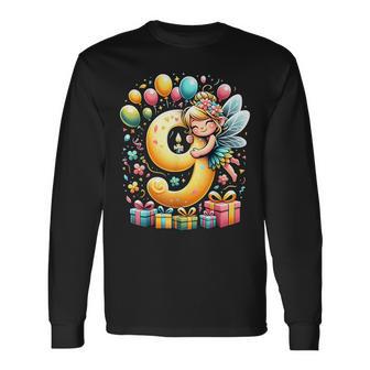 Hada 9º Cumpleaños Para Niño Niña 9 Años Noveno Nueve Hada Camiseta de manga larga - Regaloses