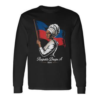 Happy Haitian Flag Day Haitian Revolution 1804 Haiti Pride Long Sleeve T-Shirt | Seseable UK