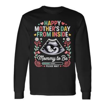 Happy From Inside Mommy To-Be Loading Progress Long Sleeve T-Shirt - Monsterry