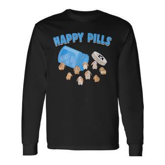 Happy Pills うさぎ 面白い ホーランドロップ バニー 恋人 ユーモア 長袖Tシャツ - Kawaiitshirt