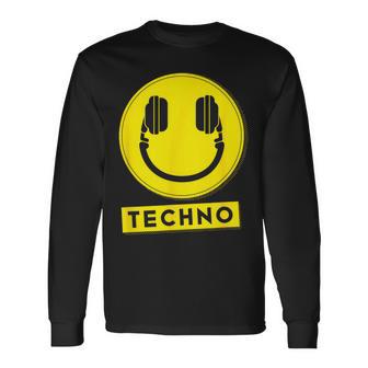 Hardcore Rave Music Raver 90S Edm Dj Rave House-Music Techno 長袖Tシャツ - Kawaiitshirt