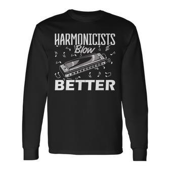 Harmonicists Blow Better ハーモニカ 長袖Tシャツ - Kawaiitshirt