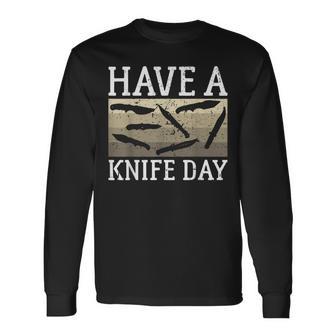 Have A Knife Day Knife Collector 長袖Tシャツ - Kawaiitshirt