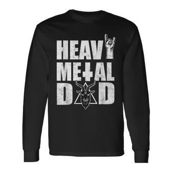 Heavy Metal Dad Pentagram Metal Music Father Long Sleeve T-Shirt - Thegiftio UK