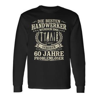 Herren Jahrgang 1966 Bester Handwerker 60 Geburtstag Langarmshirts - Seseable
