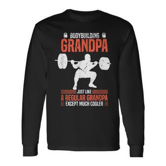 Hombre Gimnasio Culturismo Abuelo Fitness Abuelo Fitness Entrenamiento Camiseta de manga larga - Regaloses