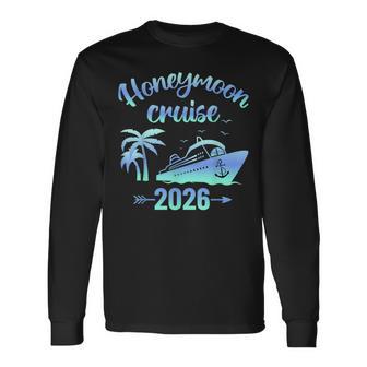 Honeymoon Cruise Just Married 2026 Couples Matching Long Sleeve T-Shirt - Monsterry