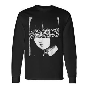 Horror Anime Manga Japan Japanese Creepy Kawaii Goth Long Sleeve T-Shirt - Thegiftio UK