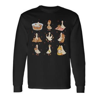 Hot Dog Lover Silly Goose Foodie Hot Dog Meme Long Sleeve T-Shirt - Thegiftio UK