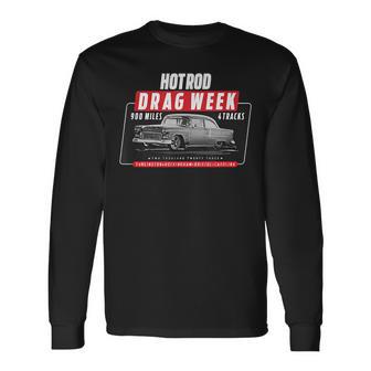 Hot Rod Drag Week Adult Long Sleeve T-Shirt - Thegiftio UK