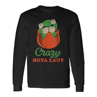Hoya 陶器フラワーデザイン ワックスフラワー Hoya ファン用 長袖Tシャツ - Kawaiitshirt