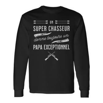 Humour Chasse Papa Chasseur Idée-Cadeau Fête Des Pères T-shirt à manches longues - Cadeauxyz