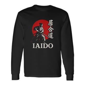 Iaido Espada Japonesa Para Practicar Artes Marciales Zen Bushido Camiseta de manga larga - Regaloses