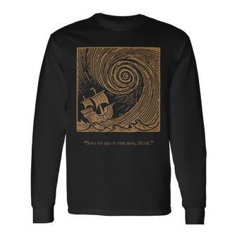 Iliad Odyssey Homer Ancient Greek History Book Odyssey Long Sleeve T-Shirt | Seseable UK