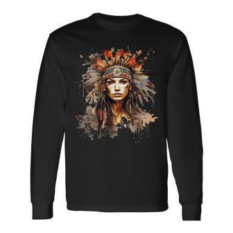 Indien Chef Indien Bijou De Tête Manche Longue T-shirt à manches longues - Cadeauxyz