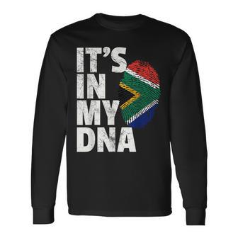 It's In My Dnaouth African Africa Flag T 長袖Tシャツ - Kawaiitshirt