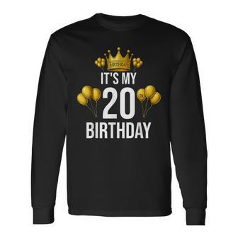 It's My 20Th Birthday Party 20歳 誕生日 メンズ レディース 長袖Tシャツ - Kawaiitshirt