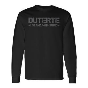 Itand With Digong Duterte Prrd Du30 フィリピン国旗 長袖Tシャツ - Kawaiitshirt