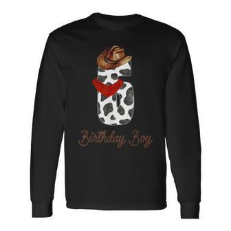 It's My 6Th Birthday Boy Vintage 6 Years Old Boys Cowboy Long Sleeve T-Shirt - Thegiftio UK
