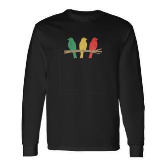Jamaica Reggae Birds Rasta Colors Nature Souvenir Long Sleeve T-Shirt - Monsterry