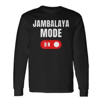 Jambalaya モード 面白い文字 食べ物愛好家に最適 スープ ユーモア 長袖Tシャツ - Kawaiitshirt