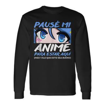 Japon Anime Pausé Mi Anime In Mangas Camiseta de manga larga - Regaloses