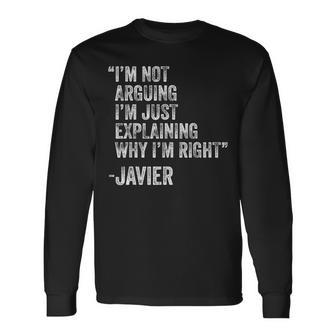 Javier Zitat Lustiger Geburtstag Custom Name Idee Ingenieur Langarmshirts - Seseable