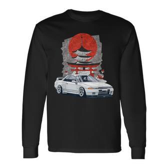 Jdm スカイライン 32 カーチューニング 日本 神社 ドリフト 長袖Tシャツ - Kawaiitshirt