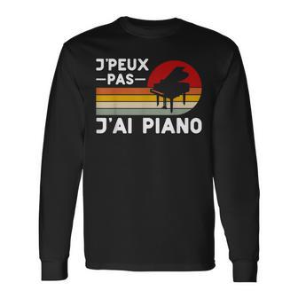 Je Peux Pas J'ai Piano Prof Pianiste Humour Musique T-shirt à manches longues - Cadeauxyz