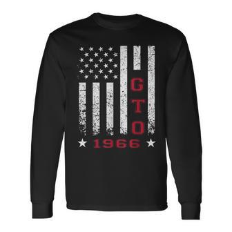 Jersey Style Gto 66 1966 Old School Muscle Cars Long Sleeve T-Shirt - Monsterry