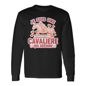 Jeuis Une Cavalière Qui Déchire Cheval Équitation Humour T-shirt à manches longues - Cadeauxyz